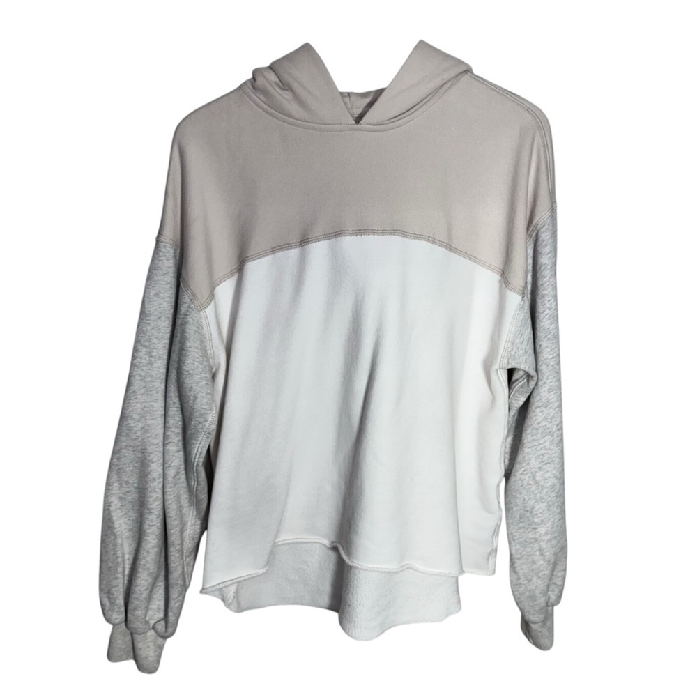 Abercrombie & Fitch Soft A&F Collection Striped Cropped Hooded Sweater Sze Large